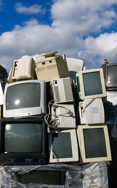 pile of e waste