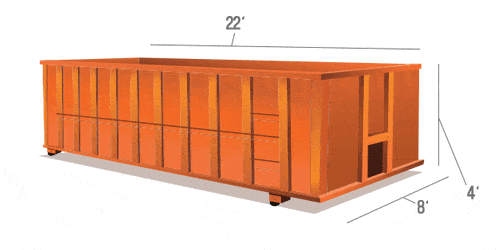 20 yard dumpster dimensions