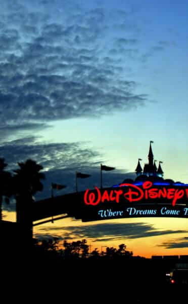 Walt Disney World, Orlando, Florida, January 31st 2007: Sunset at the Entrance