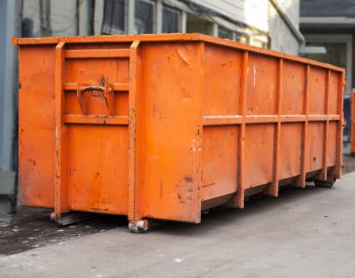 Orange Dumpster