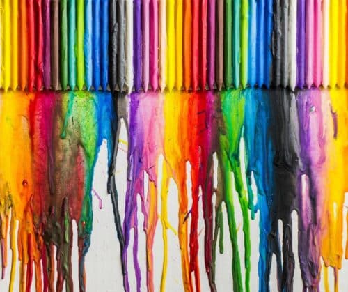melted crayons