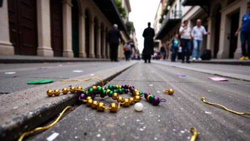 mardi gras trash